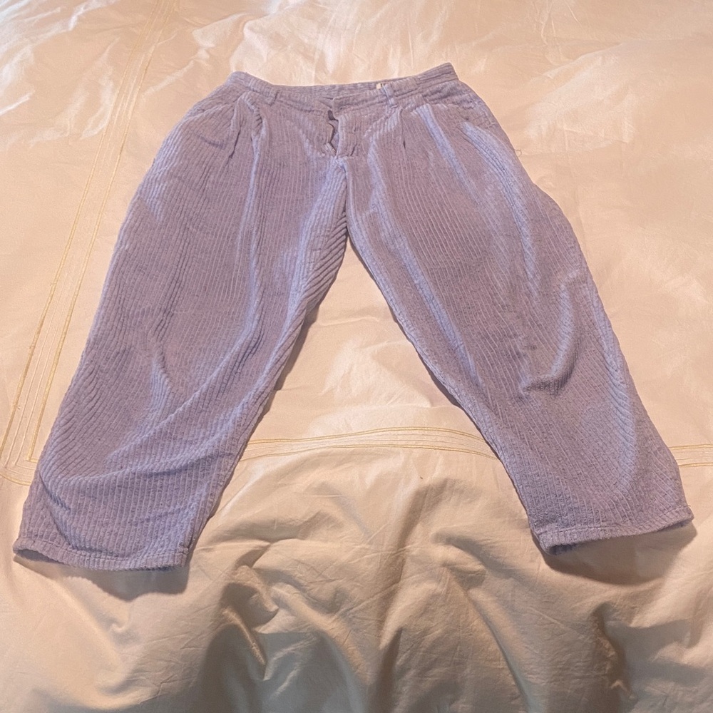 Women's Light Purple Corduroy Trousers